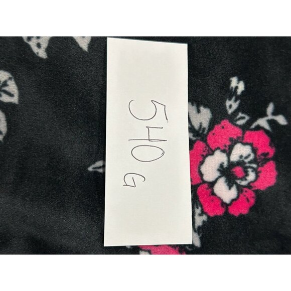 Nicole Miller New York Floral Pajama Set Long Sleeve Top Pants Black Pink Sz M - Picture 12 of 13